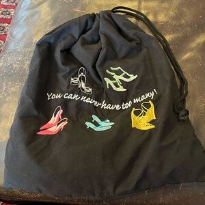 Black Drawstring travel bag